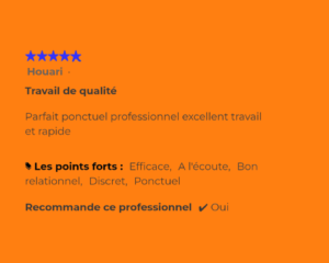 Votre satisfaction, c'est mon objectif.