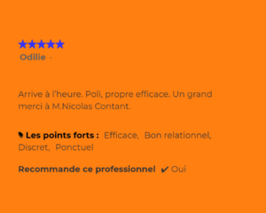 Votre satisfaction, c'est mon objectif.